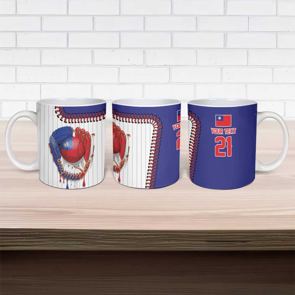Custom Dripping Baseball Chinese Taipei Ceramic Mug