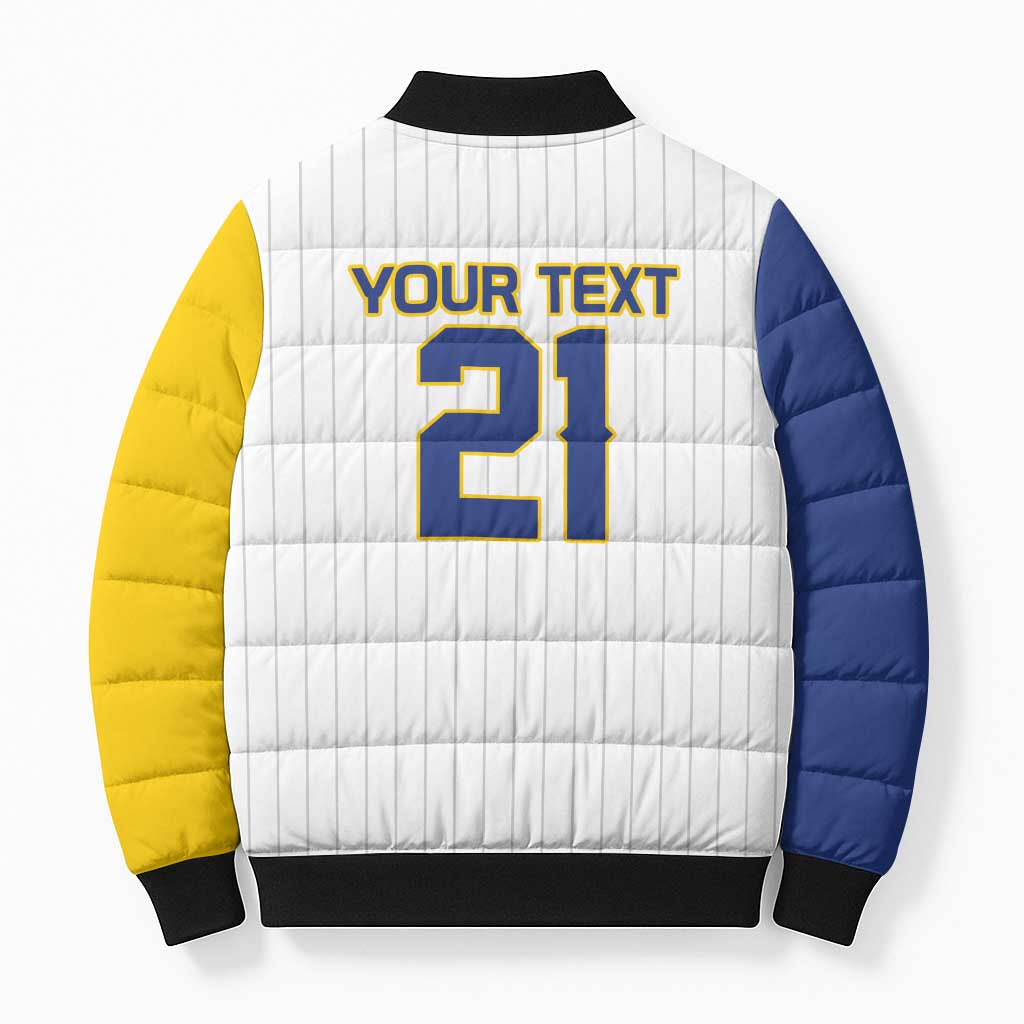 Custom Dripping Baseball Colombia Bomber Puffer Jacket