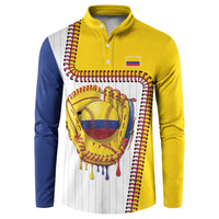 Custom Dripping Baseball Colombia Button Sweatshirt