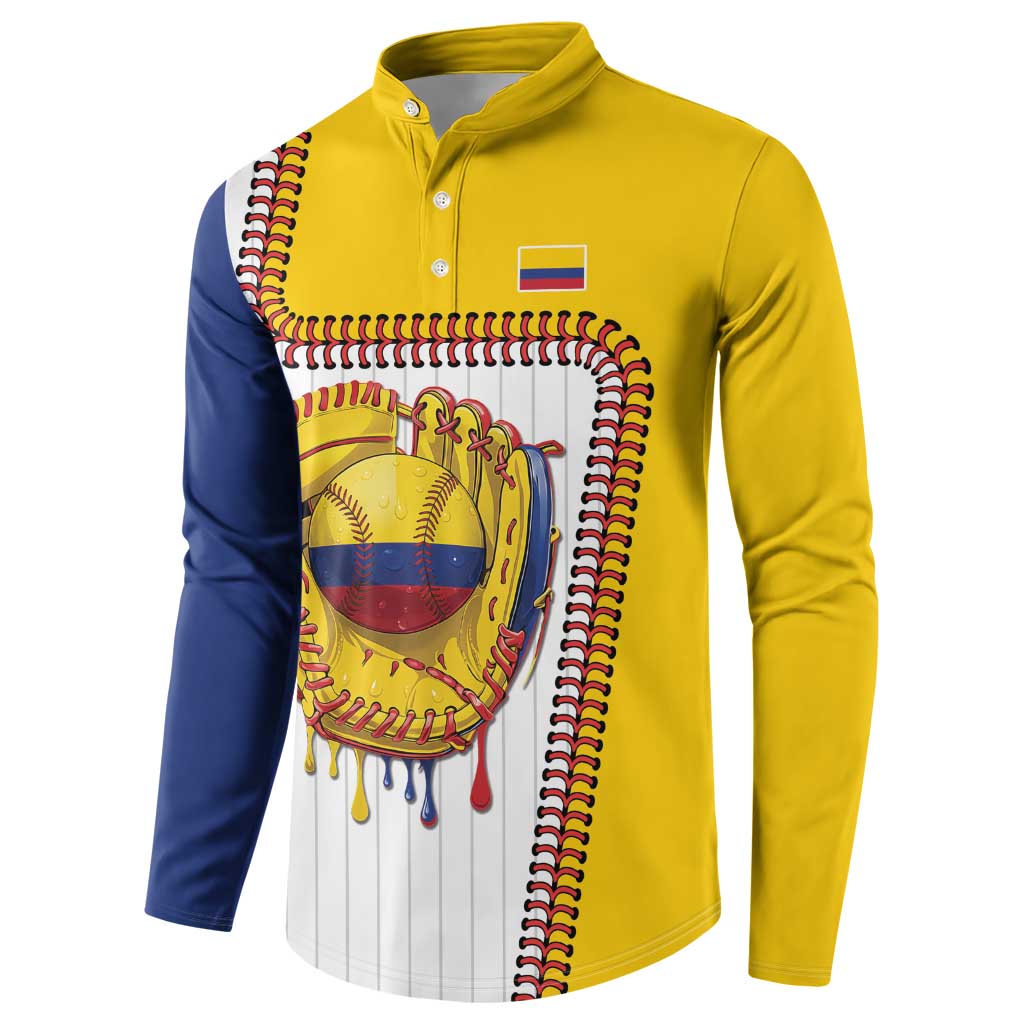 Custom Dripping Baseball Colombia Button Sweatshirt
