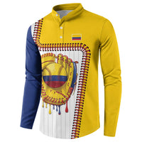 Custom Dripping Baseball Colombia Button Sweatshirt