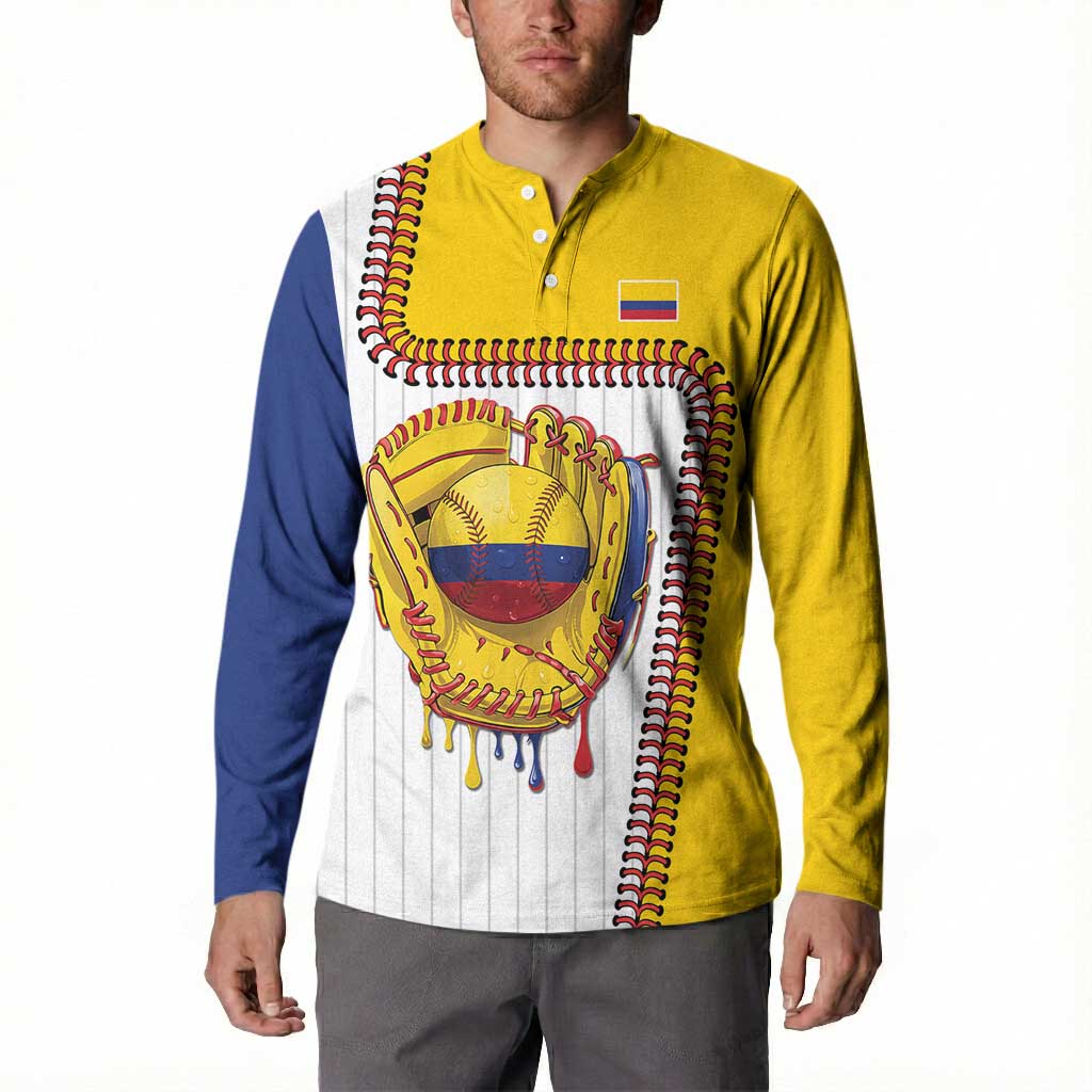 Custom Dripping Baseball Colombia Button Sweatshirt