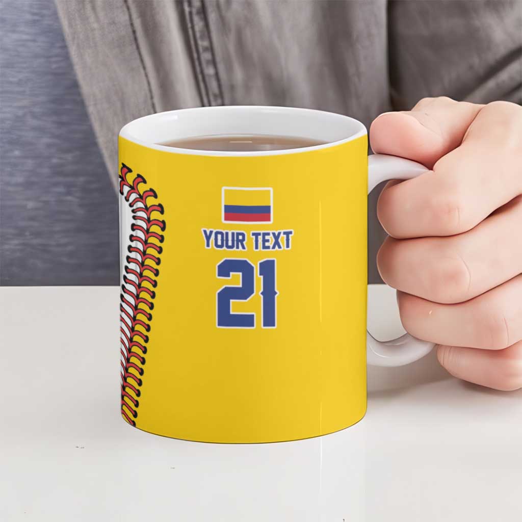 Custom Dripping Baseball Colombia Ceramic Mug