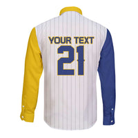 Custom Dripping Baseball Colombia Long Sleeve Button Shirt