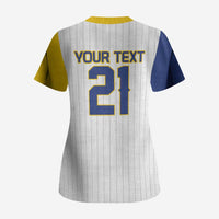 Custom Dripping Baseball Colombia Scrub Top