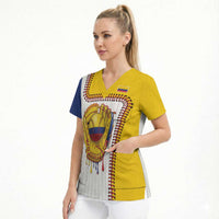 Custom Dripping Baseball Colombia Scrub Top