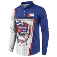 Custom Dripping Baseball Cuba Button Sweatshirt