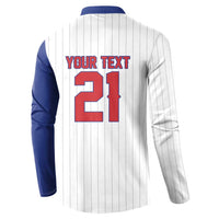Custom Dripping Baseball Cuba Button Sweatshirt
