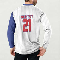 Custom Dripping Baseball Cuba Button Sweatshirt