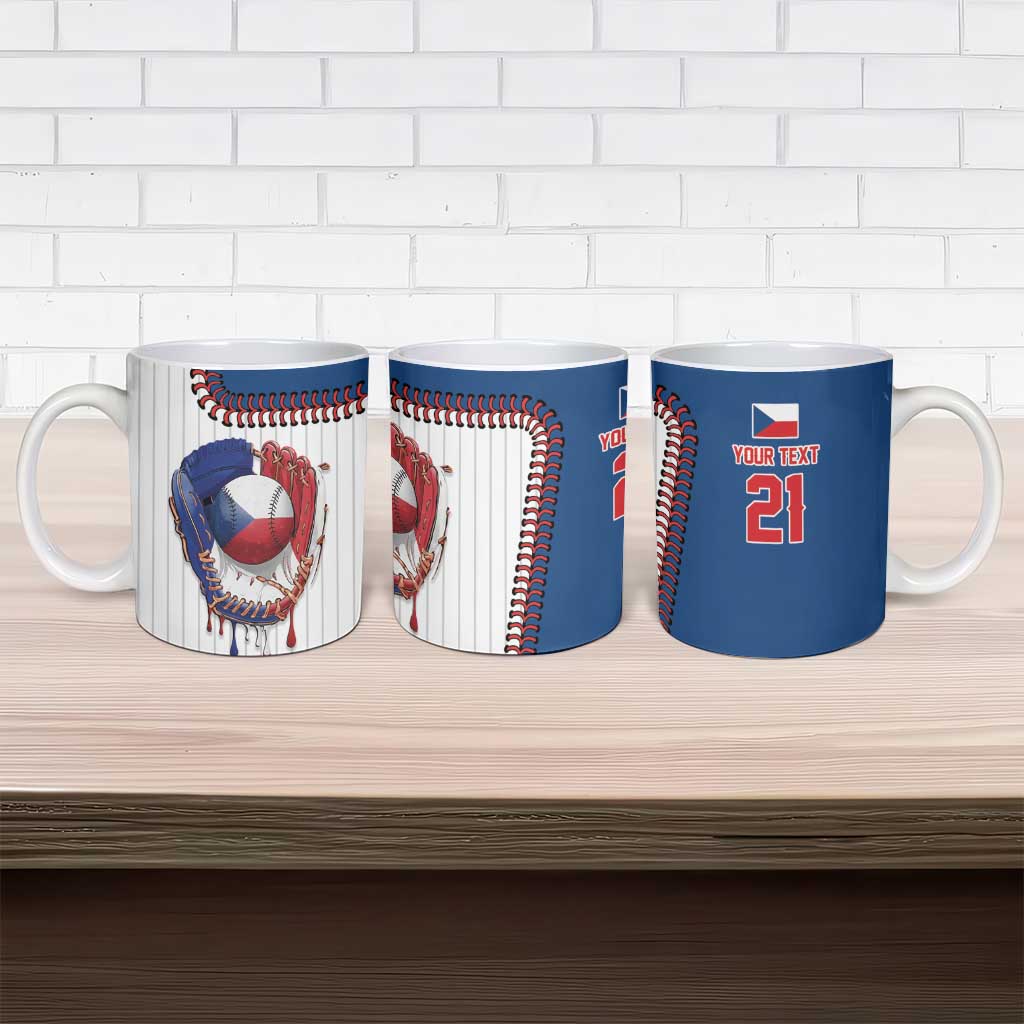 Custom Dripping Baseball Czechia Ceramic Mug