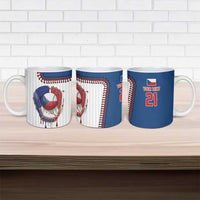 Custom Dripping Baseball Czechia Ceramic Mug