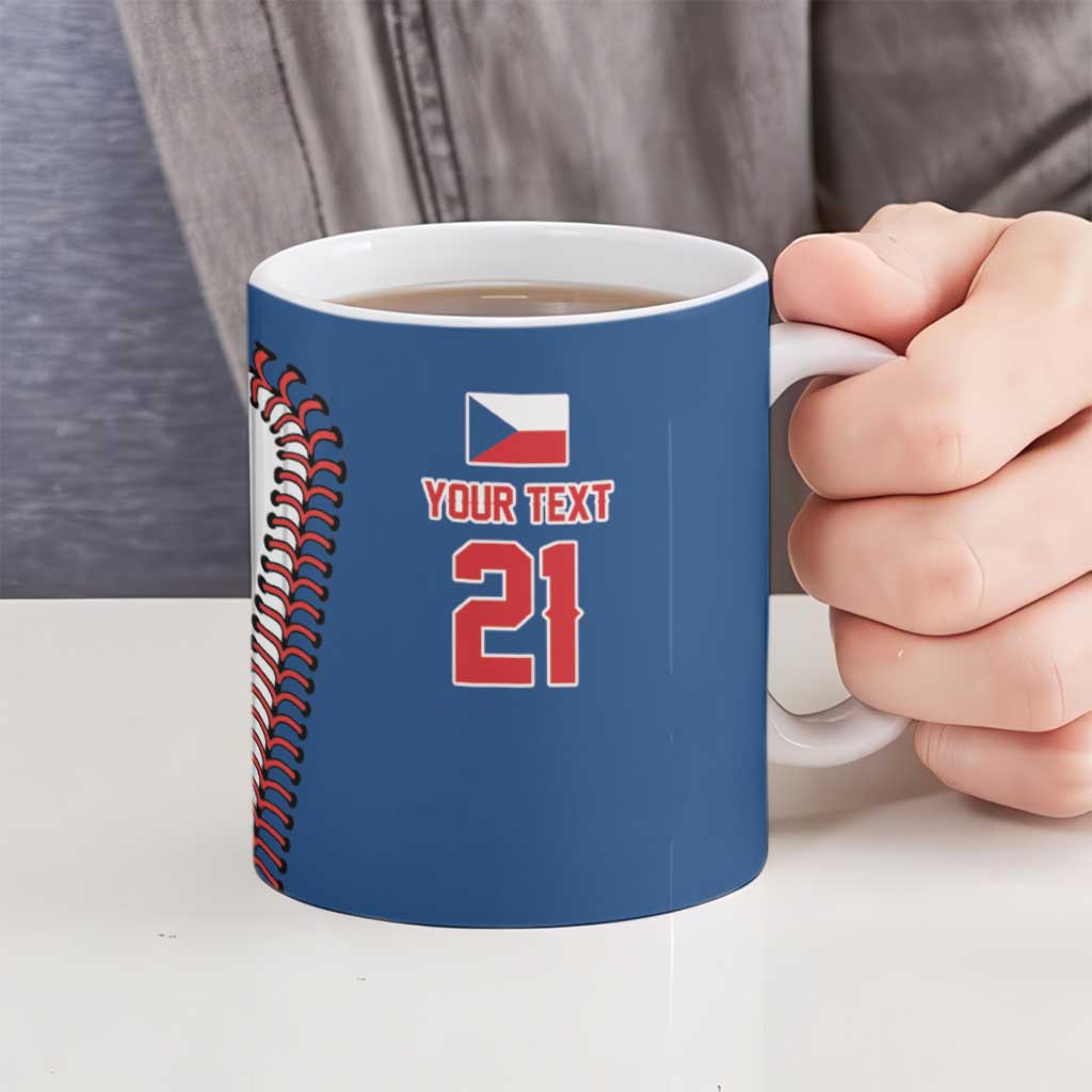 Custom Dripping Baseball Czechia Ceramic Mug