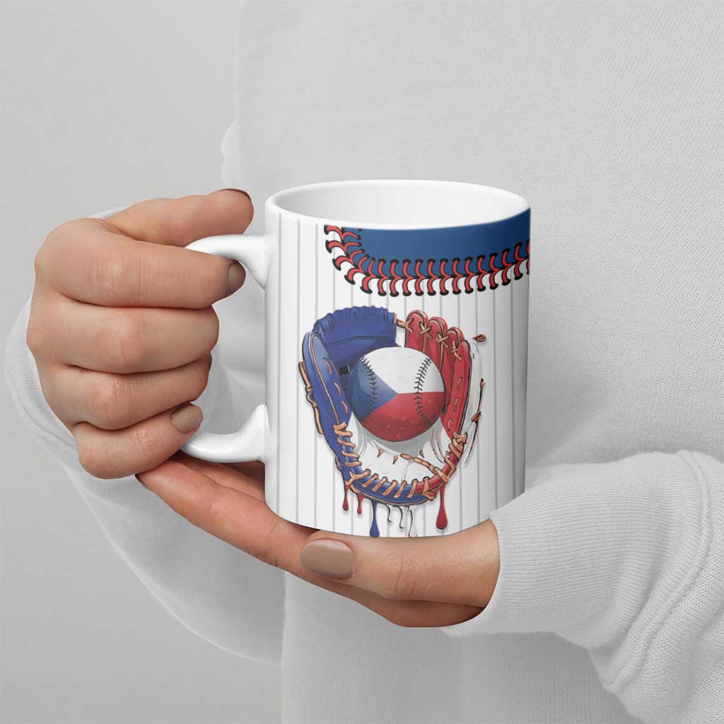 Custom Dripping Baseball Czechia Ceramic Mug