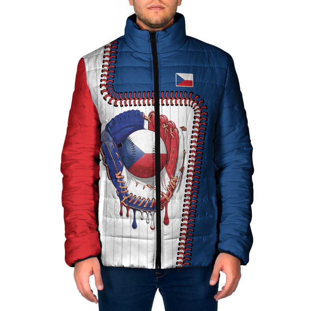 Custom Dripping Baseball Czechia Padded Jacket
