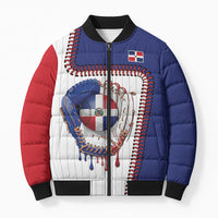 Custom Dripping Baseball Dominican Republic Bomber Puffer Jacket