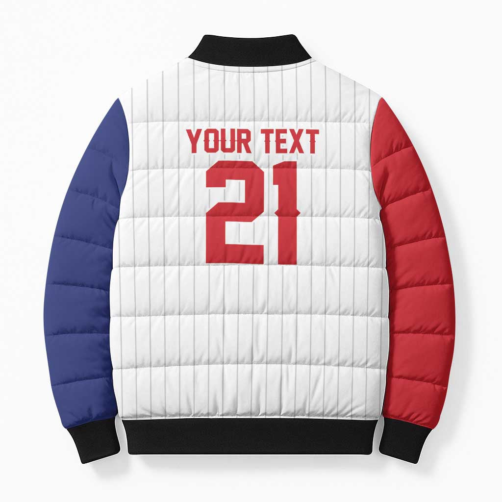 Custom Dripping Baseball Dominican Republic Bomber Puffer Jacket