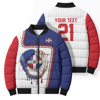 Custom Dripping Baseball Dominican Republic Bomber Puffer Jacket