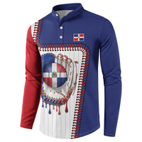 Custom Dripping Baseball Dominican Republic Button Sweatshirt