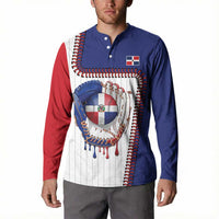 Custom Dripping Baseball Dominican Republic Button Sweatshirt