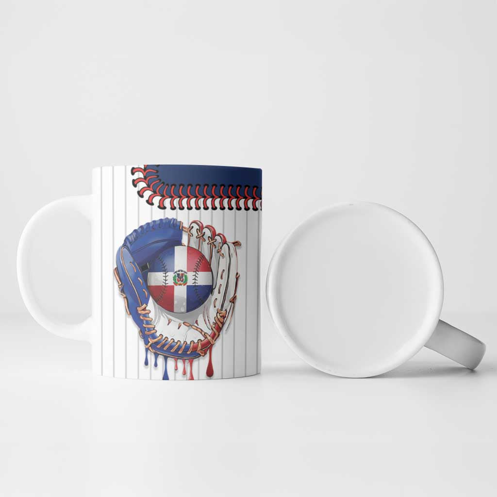 Custom Dripping Baseball Dominican Republic Ceramic Mug