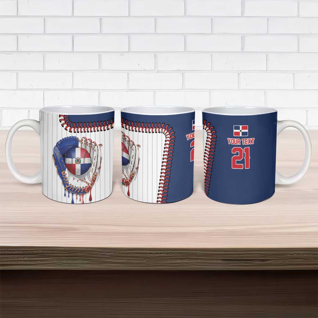 Custom Dripping Baseball Dominican Republic Ceramic Mug