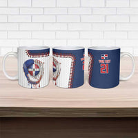 Custom Dripping Baseball Dominican Republic Ceramic Mug