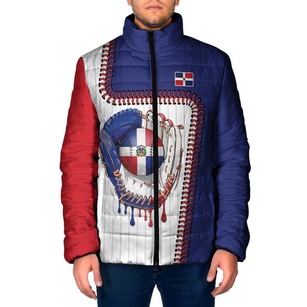 Custom Dripping Baseball Dominican Republic Padded Jacket