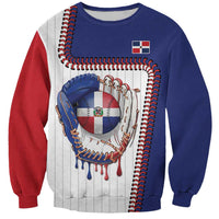 Custom Dripping Baseball Dominican Republic Sweatshirt