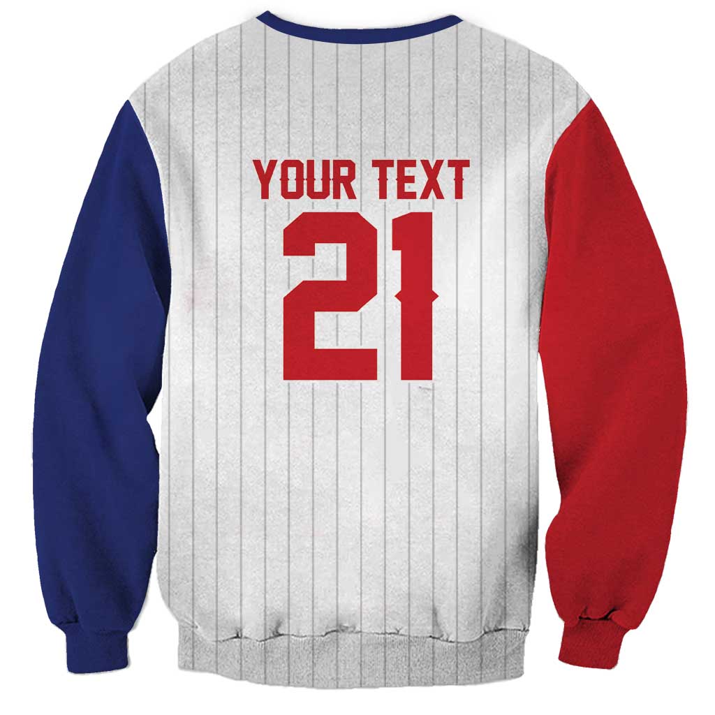 Custom Dripping Baseball Dominican Republic Sweatshirt