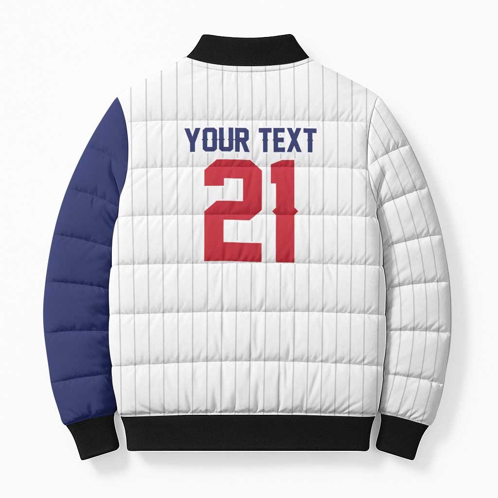 Custom Dripping Baseball Great Britain Bomber Puffer Jacket