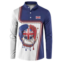 Custom Dripping Baseball Great Britain Button Sweatshirt