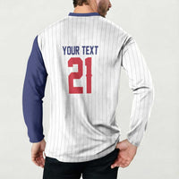 Custom Dripping Baseball Great Britain Button Sweatshirt