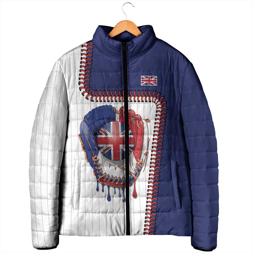 Custom Dripping Baseball Great Britain Padded Jacket
