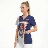 Custom Dripping Baseball Great Britain Scrub Top