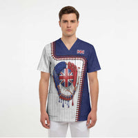 Custom Dripping Baseball Great Britain Scrub Top