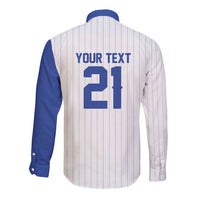 Custom Dripping Baseball Israel Long Sleeve Button Shirt