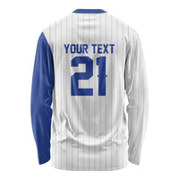 Custom Dripping Baseball Israel Long Sleeve Shirt