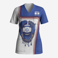 Custom Dripping Baseball Israel Scrub Top