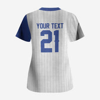Custom Dripping Baseball Israel Scrub Top