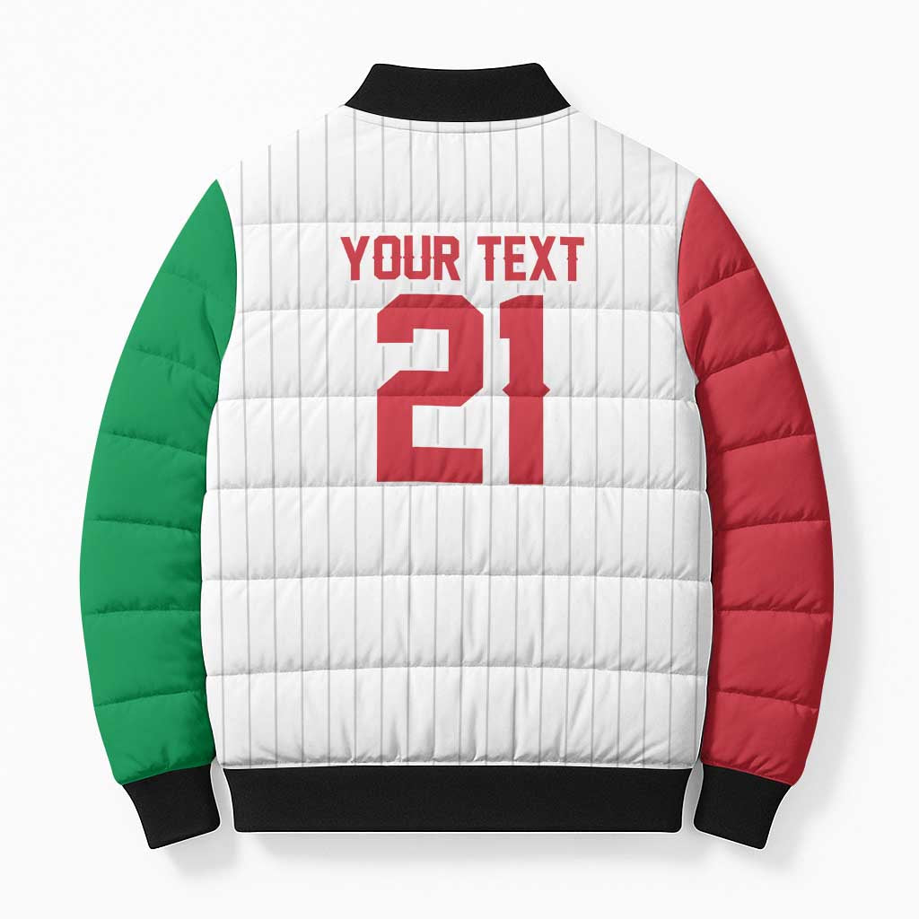 Custom Dripping Baseball Italy Bomber Puffer Jacket