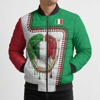 Custom Dripping Baseball Italy Bomber Puffer Jacket