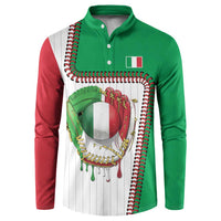 Custom Dripping Baseball Italy Button Sweatshirt