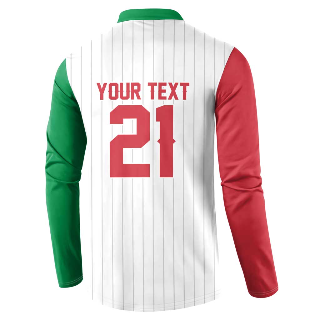 Custom Dripping Baseball Italy Button Sweatshirt