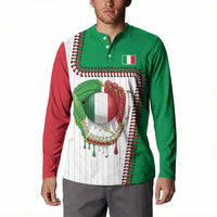 Custom Dripping Baseball Italy Button Sweatshirt