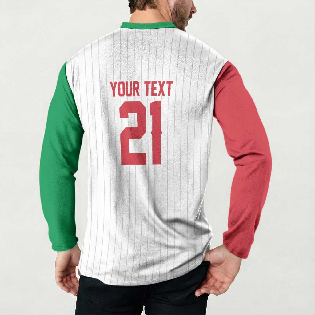 Custom Dripping Baseball Italy Button Sweatshirt