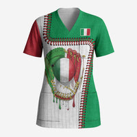 Custom Dripping Baseball Italy Scrub Top