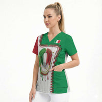 Custom Dripping Baseball Italy Scrub Top