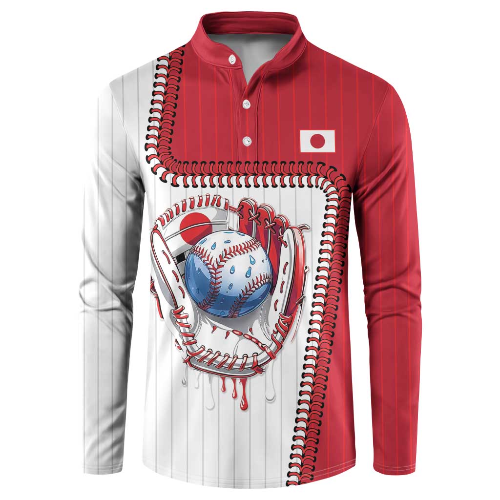 Custom Dripping Baseball Japan Button Sweatshirt