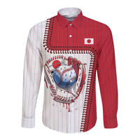 Custom Dripping Baseball Japan Long Sleeve Button Shirt