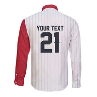 Custom Dripping Baseball Japan Long Sleeve Button Shirt